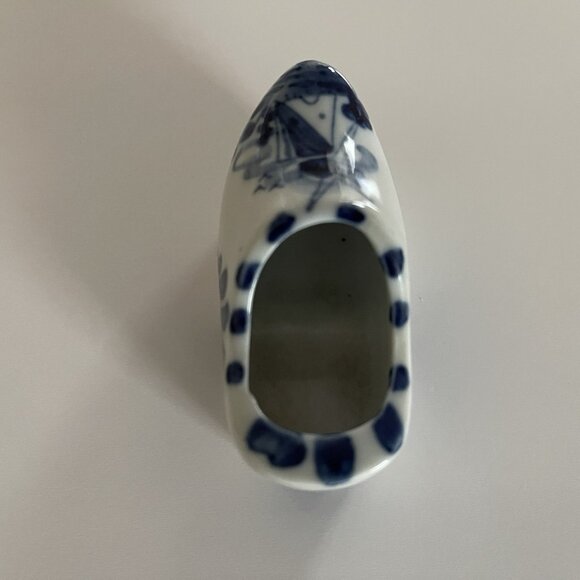 Delft Blue Mini Porcelain Clog Shoe Handpainted Home Decor - Picture 5 of 16